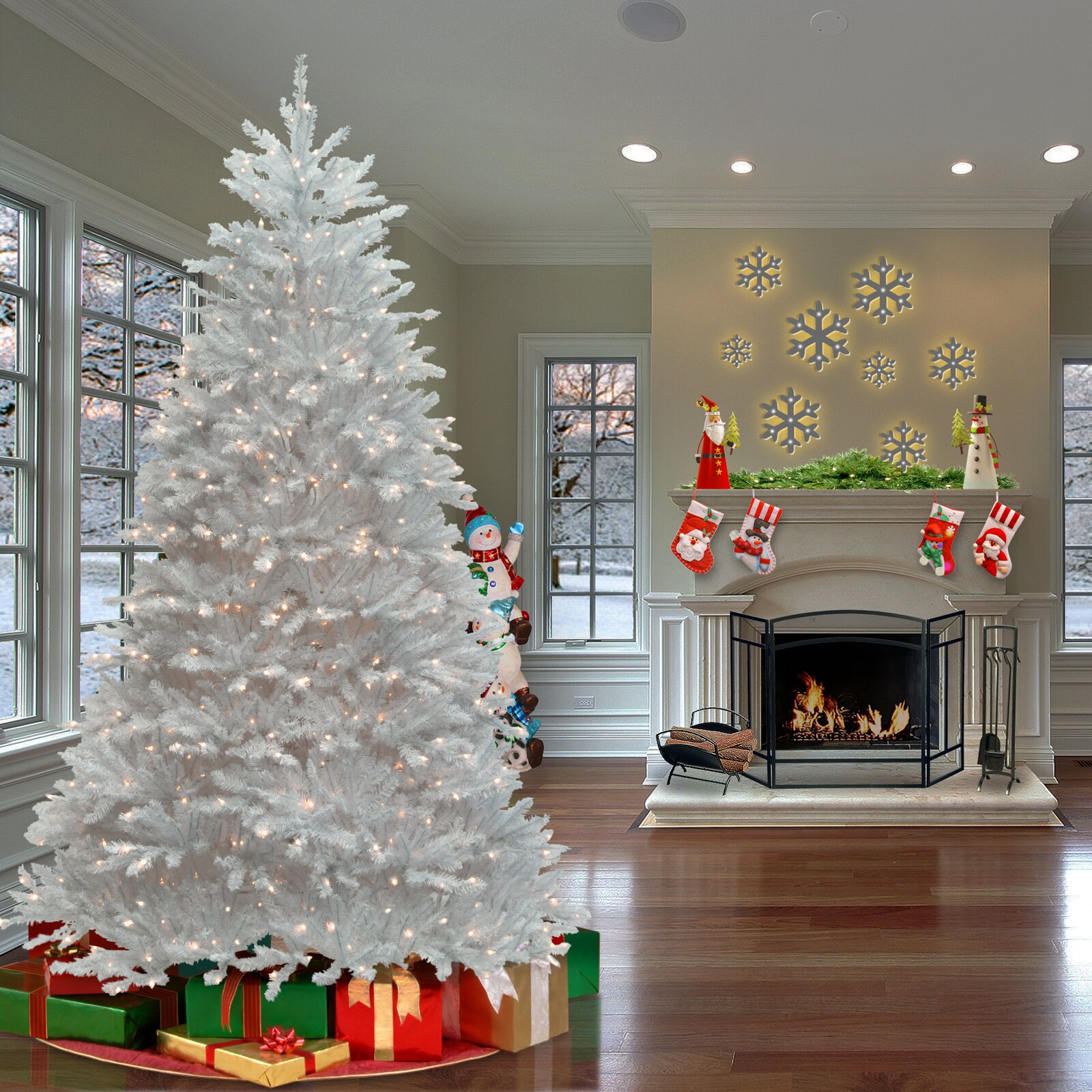 【Décor】Dunhill Fir Lighted Artificial Fir Christmas Tree